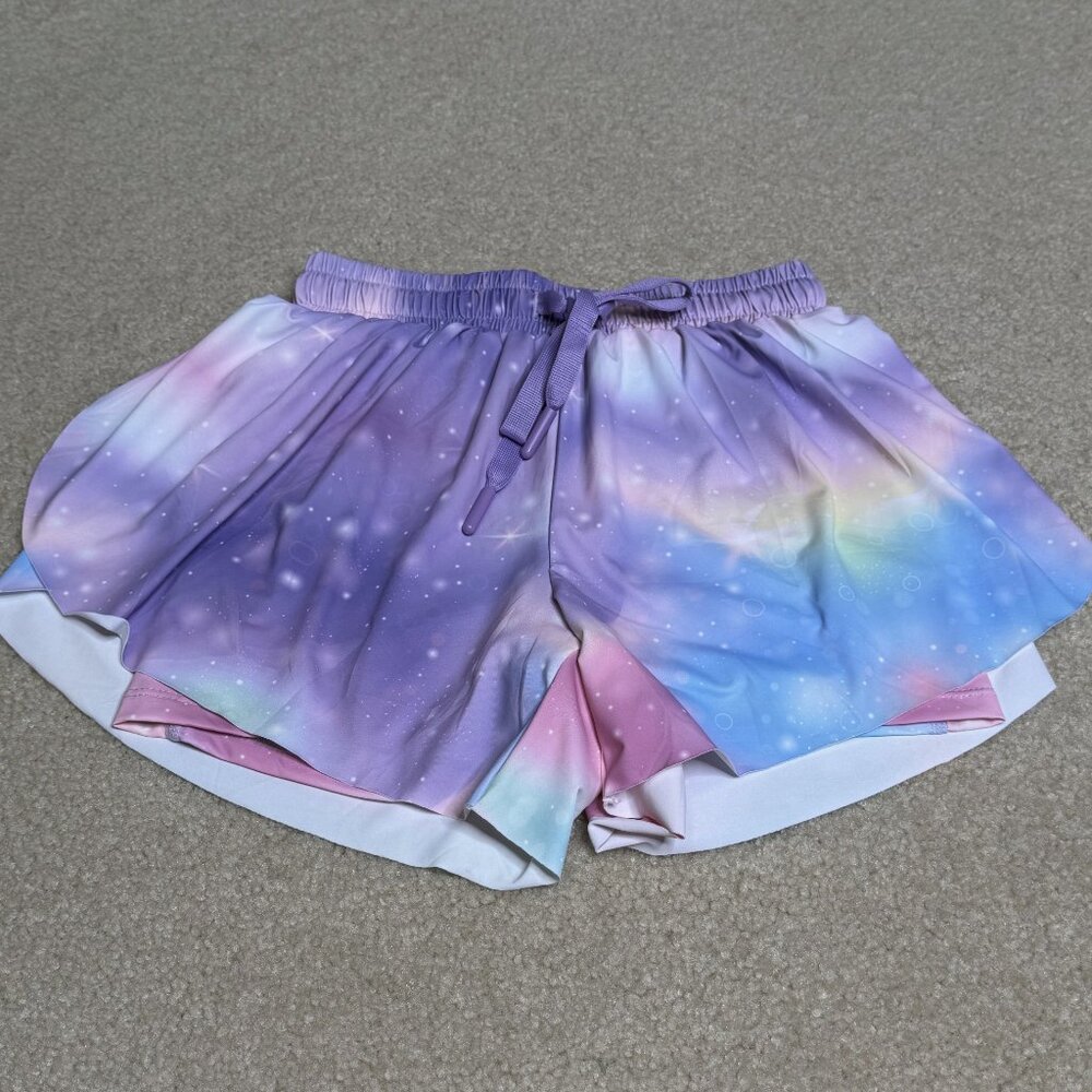 NWOT - Ghteas - Girls Flowy Athletic Drawstring Shorts w/ Pocket - Size Youth S - Picture 2 of 5